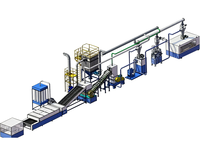 Photovoltaic panel dismantling and sorting production line